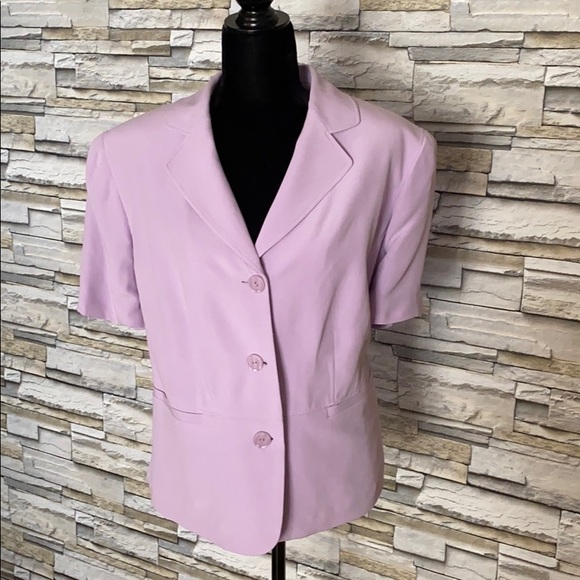 NWT Style & Co lilac short-sleeve Silk blazer - Picture 1 of 3